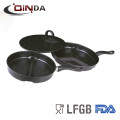 алюминиевый non-stick carbon steel divided multi-use фрай pan with lid